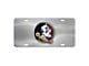 License Plate with Florida State University Logo; Stainless Steel (Universal; Some Adaptation May Be Required)