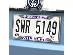 License Plate Frame with Kansas State University Logo; Purple (Universal; Some Adaptation May Be Required)