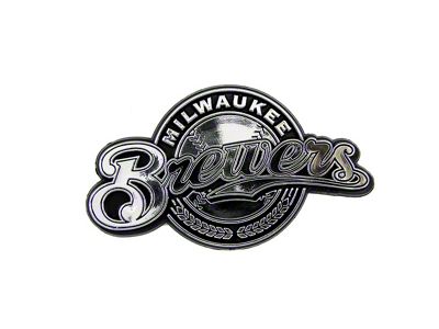 Milwaukee Brewers Molded Emblem; Chrome (Universal; Some Adaptation May Be Required)
