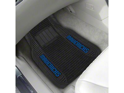 Molded Front Floor Mats with Dallas Mavericks Logo (Universal; Some Adaptation May Be Required)