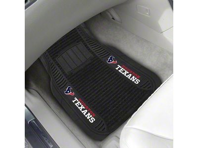 Molded Front Floor Mats with Houston Texans Logo (Universal; Some Adaptation May Be Required)