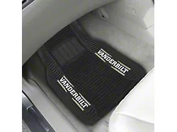 Molded Front Floor Mats with Vanderbilt University Logo (Universal; Some Adaptation May Be Required)