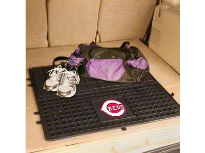 Molded Trunk Mat with Cincinnati Reds Logo (Universal; Some Adaptation May Be Required)