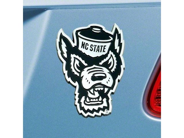NC State University Emblem; Chrome (Universal; Some Adaptation May Be Required)