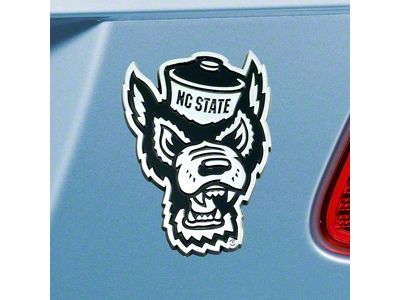 NC State University Emblem; Chrome (Universal; Some Adaptation May Be Required)