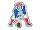 New England Patriots Embossed Emblem; Blue and Red (Universal; Some Adaptation May Be Required)