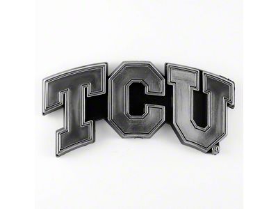 TCU University Molded Emblem; Chrome (Universal; Some Adaptation May Be Required)
