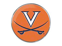 University of Virginia Embossed Emblem; Blue and Orange (Universal; Some Adaptation May Be Required)