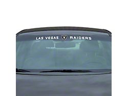 Windshield Decal with Las Vegas Raiders Logo; White (Universal; Some Adaptation May Be Required)