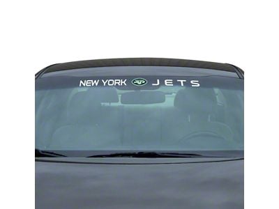 Windshield Decal with New York Jets Logo; White (Universal; Some Adaptation May Be Required)
