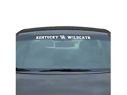 Windshield Decal with University of Kentucky Logo; White (Universal; Some Adaptation May Be Required)