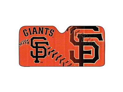Windshield Sun Shade with San Francisco Giants Logo; Black (Universal; Some Adaptation May Be Required)