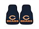 Carpet Front Floor Mats with Chicago Bears Logo; Navy (Universal; Some Adaptation May Be Required)