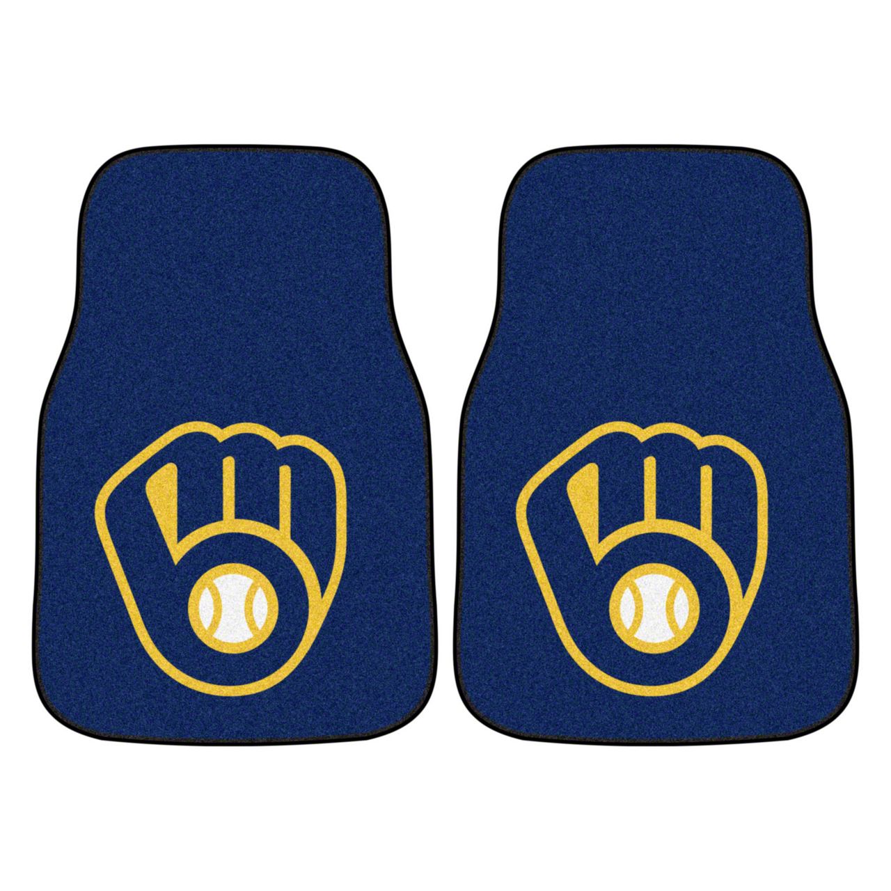 CHALLENGER WELCOME MAT（NAVY） Challenger Carpet Front Floor Mats with Milwaukee Brewers Logo