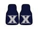 Carpet Front Floor Mats with Xavier University Logo; Navy (Universal; Some Adaptation May Be Required)