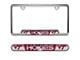 Embossed License Plate Frame with Virginia Tech Logo; Red (Universal; Some Adaptation May Be Required)
