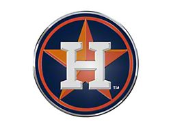 Houston Astros Embossed Emblem; Navy (Universal; Some Adaptation May Be Required)