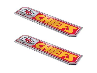 Kansas City Chiefs Embossed Emblems; Red (Universal; Some Adaptation May Be Required)