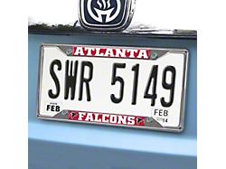License Plate Frame with Atlanta Falcons Logo; Red (Universal; Some Adaptation May Be Required)