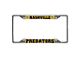 License Plate Frame with Nashville Predators Logo; Yellow (Universal; Some Adaptation May Be Required)
