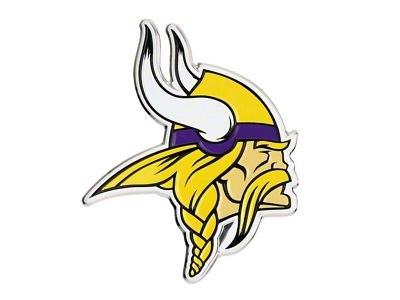 Minnesota Vikings Embossed Emblem; Yellow (Universal; Some Adaptation May Be Required)