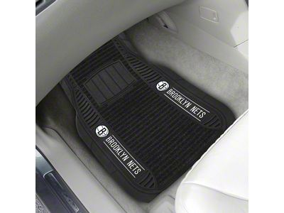Molded Front Floor Mats with Brooklyn Nets Logo (Universal; Some Adaptation May Be Required)