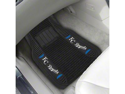 Molded Front Floor Mats with Kansas City Royals Logo (Universal; Some Adaptation May Be Required)
