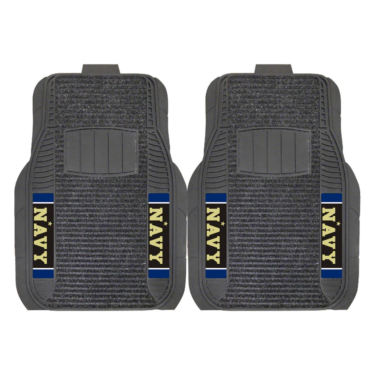 Challenger Molded Front Floor Mats with Navy Logo (Universal; Some