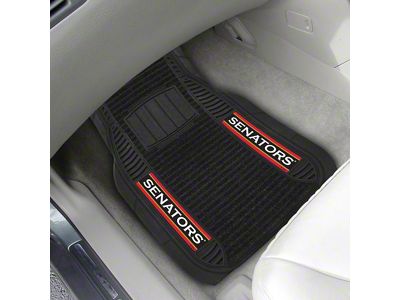 Molded Front Floor Mats with Ottawa Senators Logo (Universal; Some Adaptation May Be Required)