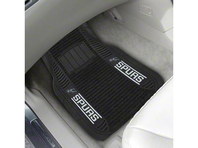 Molded Front Floor Mats with San Antonio Spurs Logo (Universal; Some Adaptation May Be Required)