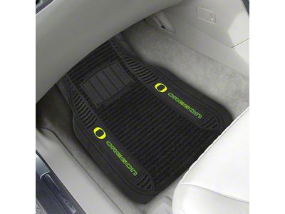 Molded Front Floor Mats with University of Oregon Logo (Universal; Some Adaptation May Be Required)