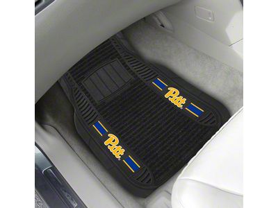 Molded Front Floor Mats with University of Pittsburgh Logo (Universal; Some Adaptation May Be Required)