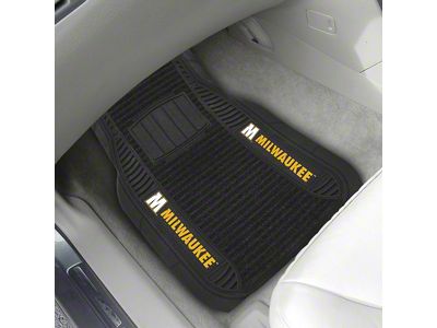 Molded Front Floor Mats with University of Wisconsin-Milwaukee Logo (Universal; Some Adaptation May Be Required)