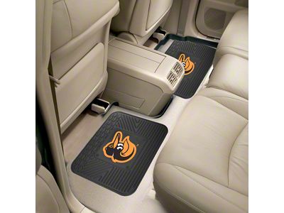 Molded Rear Floor Mats with Baltimore Orioles Logo (Universal; Some Adaptation May Be Required)