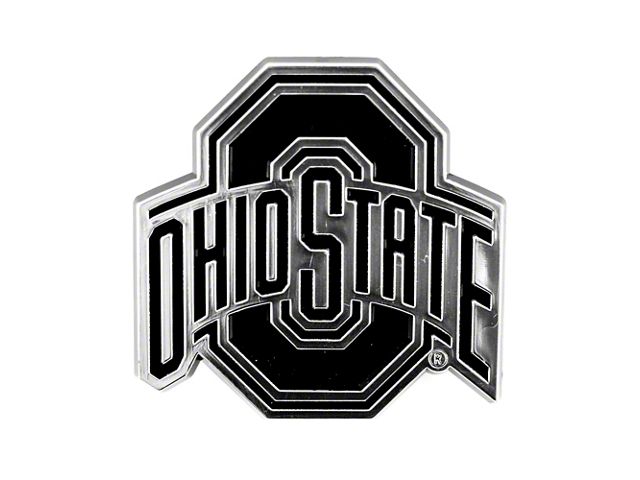 Ohio State University Molded Emblem; Chrome (Universal; Some Adaptation May Be Required)