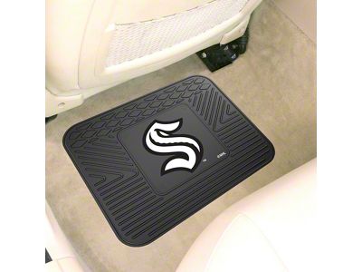 Utility Mat with Seattle Kraken Logo; Black (Universal; Some Adaptation May Be Required)