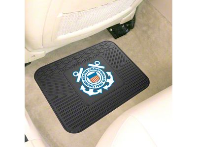 Utility Mat with U.S. Coast Guard Logo; Black (Universal; Some Adaptation May Be Required)