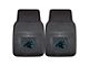Vinyl Front Floor Mats with Carolina Panthers Logo; Black (Universal; Some Adaptation May Be Required)