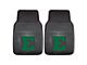Vinyl Front Floor Mats with Eastern Michigan University Logo; Black (Universal; Some Adaptation May Be Required)