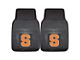 Vinyl Front Floor Mats with Syracuse University Logo; Black (Universal; Some Adaptation May Be Required)