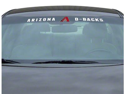 Windshield Decal with Arizona Diamondbacks Logo; White (Universal; Some Adaptation May Be Required)