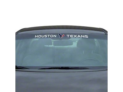 Windshield Decal with Houston Texans Logo; White (Universal; Some Adaptation May Be Required)