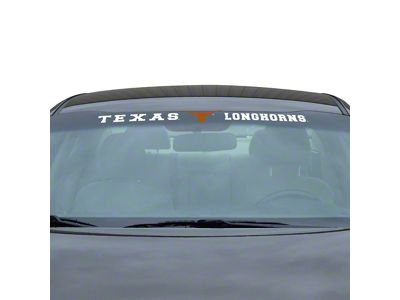 Windshield Decal with University of Texas Logo; White (Universal; Some Adaptation May Be Required)