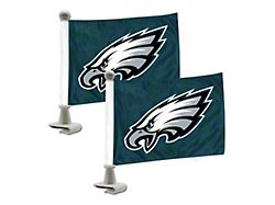 Ambassador Flags with Philadelphia Eagles Logo; Green (Universal; Some Adaptation May Be Required)