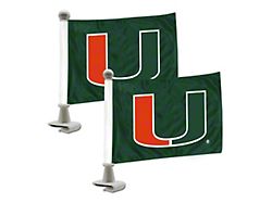 Ambassador Flags with University of Miami Logo; Green (Universal; Some Adaptation May Be Required)