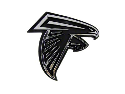 Atlanta Falcons Molded Emblem; Chrome (Universal; Some Adaptation May Be Required)