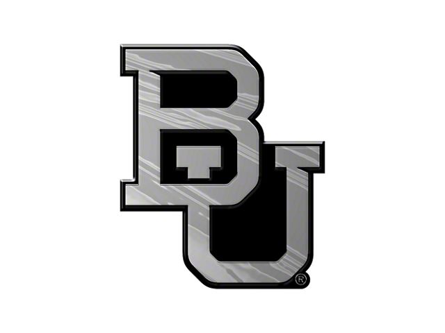 Baylor University Molded Emblem; Chrome (Universal; Some Adaptation May Be Required)