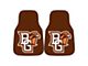 Carpet Front Floor Mats with Bowling Green University Logo; Brown (Universal; Some Adaptation May Be Required)