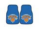 Carpet Front Floor Mats with New York Knicks Logo; Blue (Universal; Some Adaptation May Be Required)