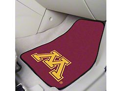 Carpet Front Floor Mats with University of Minnesota Logo; Maroon (Universal; Some Adaptation May Be Required)